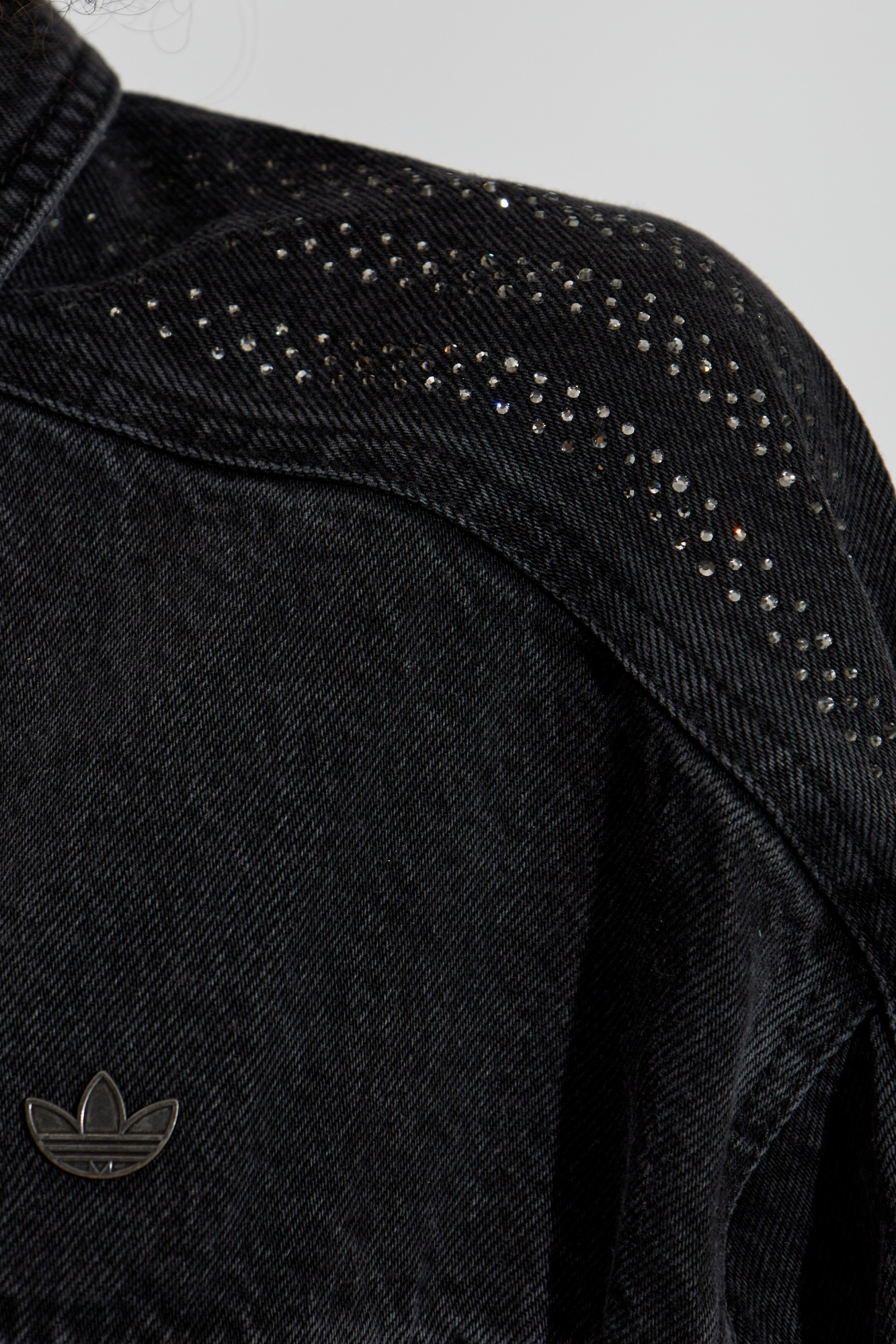 Black Denim jacket with shimmering sequins ADIDAS Originals